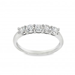 Pre Owned Platinum 5 Stone Diamond Ring ZB840